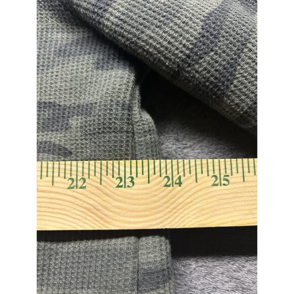 Coleman Lined Henley 1/4 Snap Bonded Waffle Sherpa Shirt Olive Camo Mens XL - Picture 2 of 7